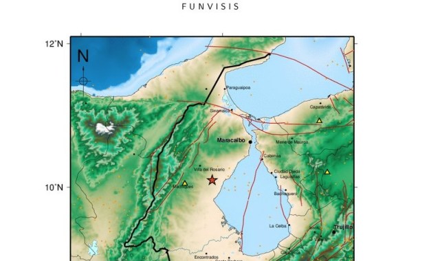 Sismo de magnitud 4.1 en Villa del Rosario, estado Zulia // FOTO @FUNVISIS