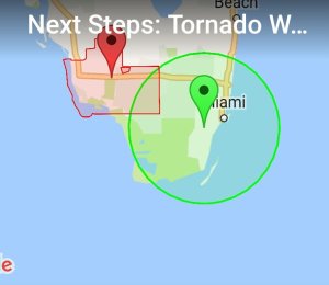 Emiten aviso de tornado en el condado de Miami-Dade