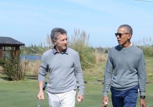 Obama y Macri jugaron golf en Argentina (fotos)