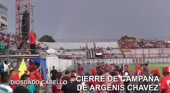 Diosdado le ladra al aire en el “cierre triunfal” de campaña de Argenis Chávez (VIDEO)