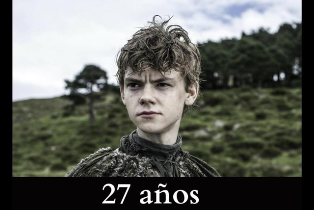 Jojen Reed: Este personaje es interpretado por el actor Thomas Brodie-Sangster. En los libros, Jojen tiene 12 años y en la serie 14. Pero en realidad, Thomas tiene ¡27 años!