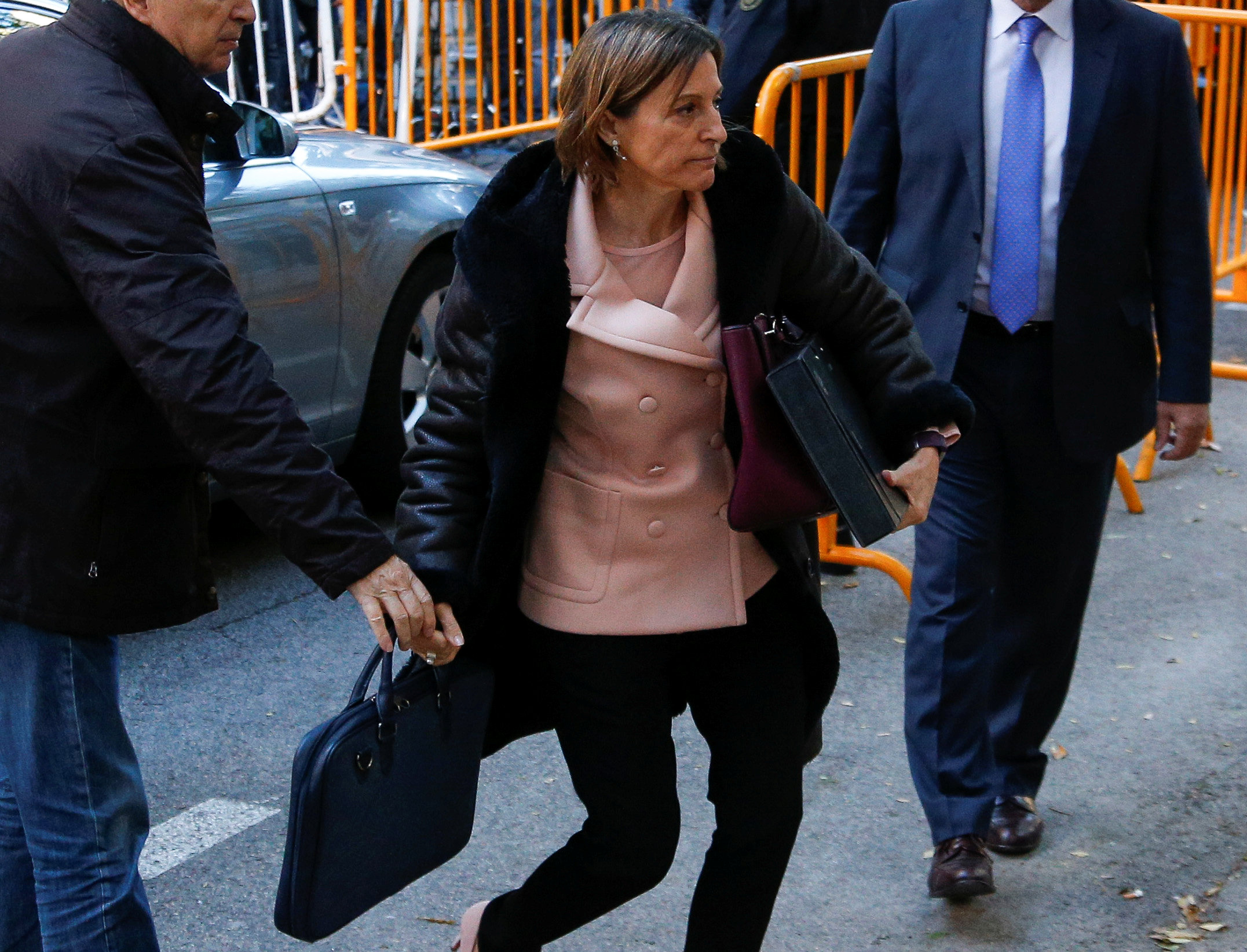 La presidenta del parlamento catalán llega al Tribunal Supremo de Madrid