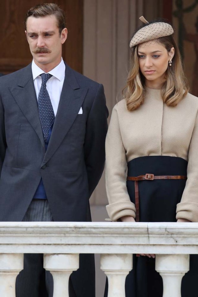 Pierre Casiraghi and Beatrice Borromeo attend the celebrations marking Monaco's National Day at the Monaco Palace, in Monaco, November 19, 2017. REUTERS/Valery Hache/Pool