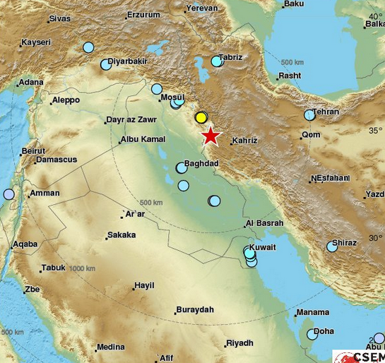 Terremoto de magnitud 7.3 en Irak