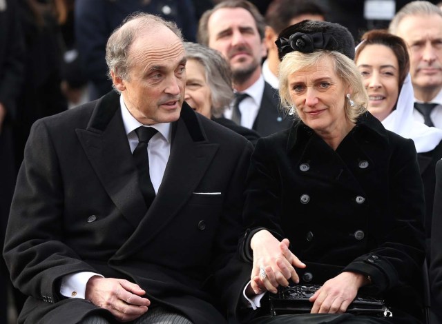 Belgium's Princess Astrid and her husband, Prince Lorenz, attend a funeral ceremony for late Romanian King Michael in Bucharest, Romania, December 16, 2017. REUTERS/Stoyan Nenov