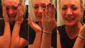 Kaley Cuoco rompe en llanto tras recibir su segunda propuesta de matrimonio (VIDEO)