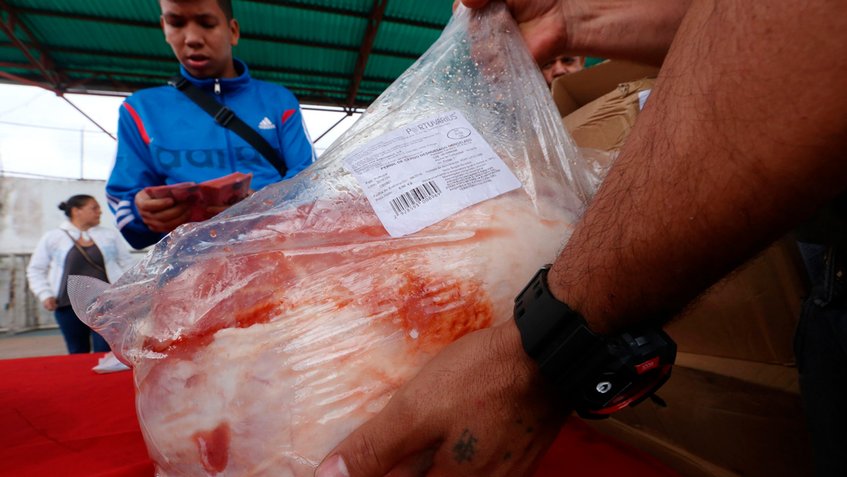 Incautan 4.000 kilos de pernil dentro de un galpón en el estado Bolívar