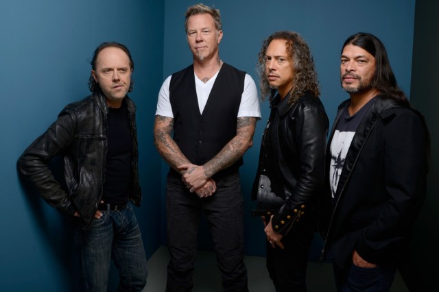 Los integrantes de Metallica de izquierda a derecha, Lars Ulrich, James Hetfield, Kirk Hammett y Robert Trujillo. AFP