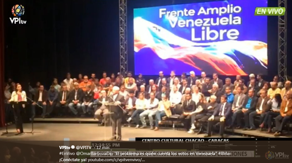 Barboza: La AN respalda y apoya al Frente Amplio Venezuela Libre