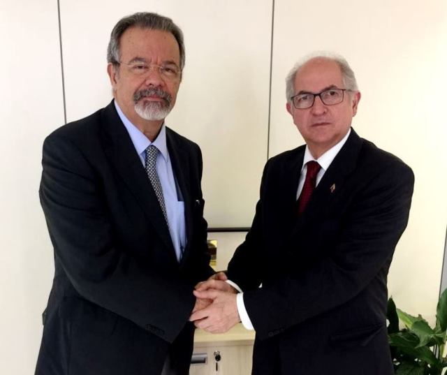 Antonio Ledezma y el ministro de Seguridad Pública de Brasil, Raúl Jungmann