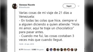 Venezolana relata la dura realidad que encontró al volver al país tras cuatro años en Argentina