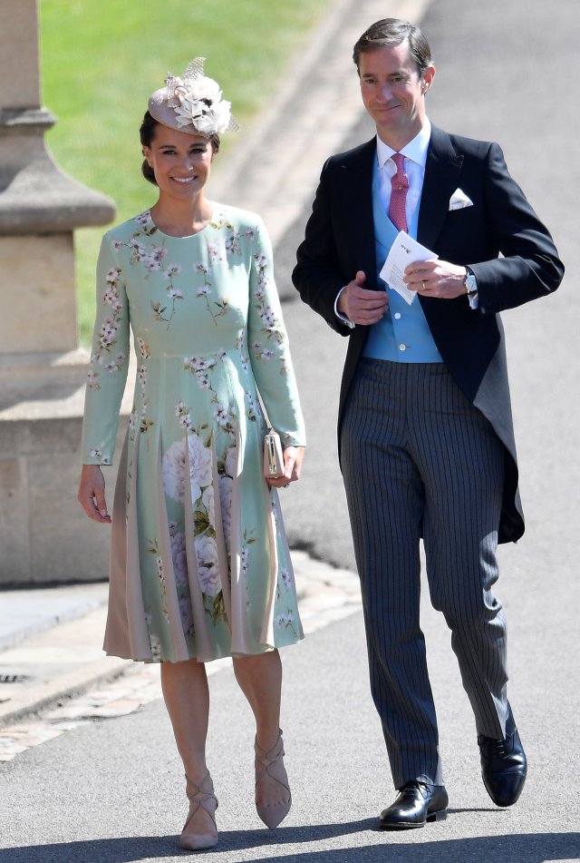 Pippa Middleton arrives with her husband James Matthews to the wedding of Prince Harry and Meghan Markle in Windsor, Britain, May 19, 2018. REUTERS/Toby Melville/Pool
