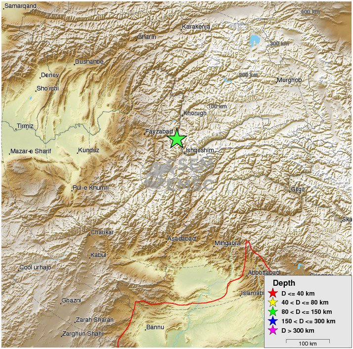 Terremoto de magnitud 6,2 sacude Afganistán