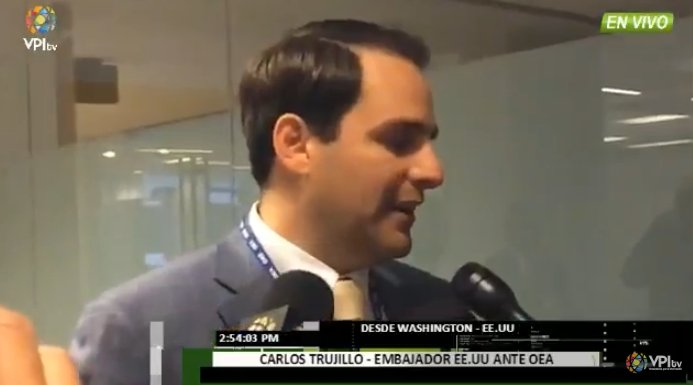 EEUU no le dio nada a Maduro por excarcelación de Joshua Holt, dice embajador Carlos Trujillo (Video)