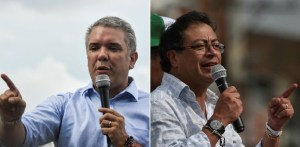 Colombia: Iván Duque 52,5 %; Petro 36 % a una semana de las presidenciales