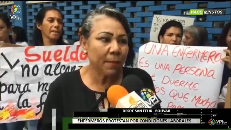 En Ciudad Bolívar las enfermeras se mantienen en protesta activa #26Jun