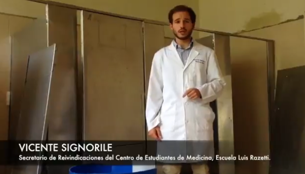 Vicente Signorile, Secretario de reinvindicaciones del Centro Estudiantes de Medicina, Escuela Luis Razetti / @VivaLaUCV - Twitter