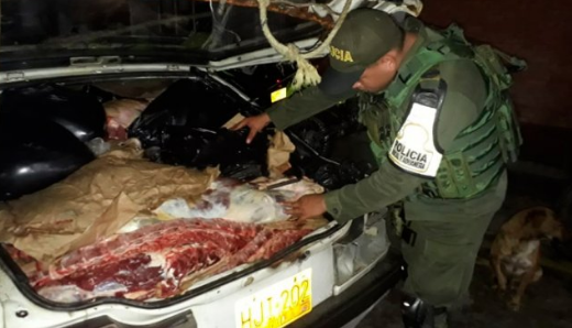 Incautan cargamento de carne venezolana en Colombia
