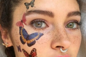 La nueva tendencia… Tatuajes temporales en la cara (fotos)
