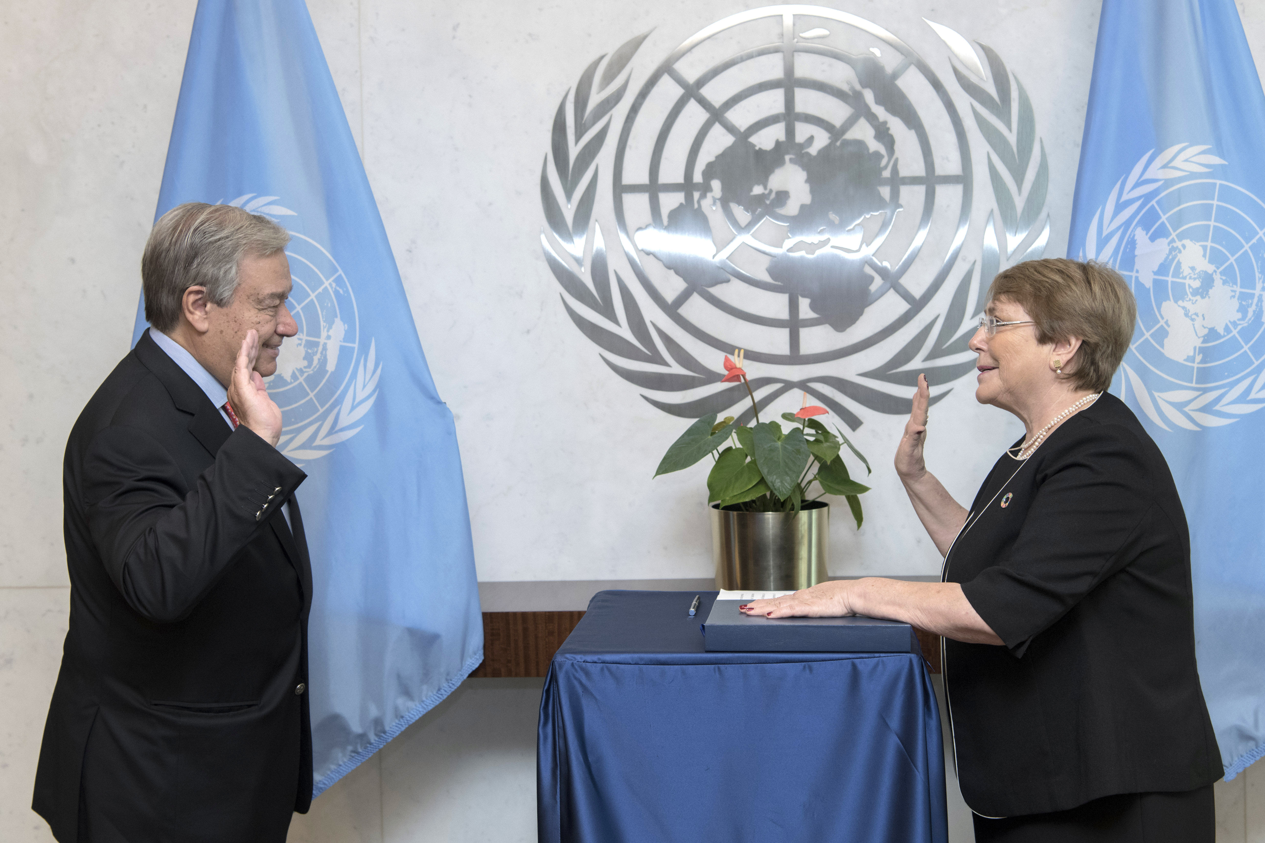 Bachelet jura en la ONU su cargo como alta comisionada de Derechos Humanos