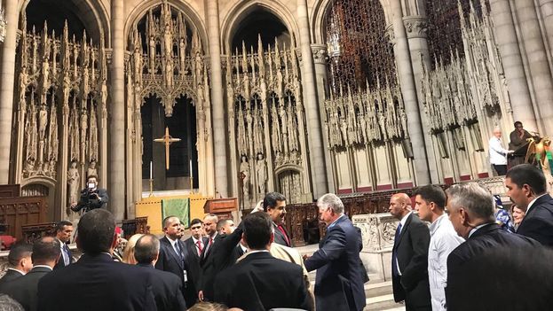 Después de hablar en la ONU, Maduro acompañó a Díaz-Canel a iglesia en el Harlem de Nueva York