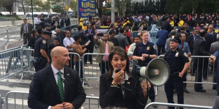Nikki Haley participó en una concentración de venezolanos en Nueva York este #27Sep (Foto y Video)