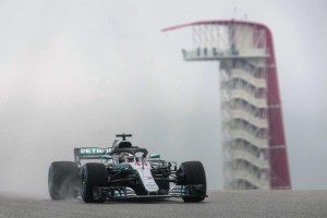 Hamilton domina bajo la lluvia los entrenamientos libres del GP de EEUU