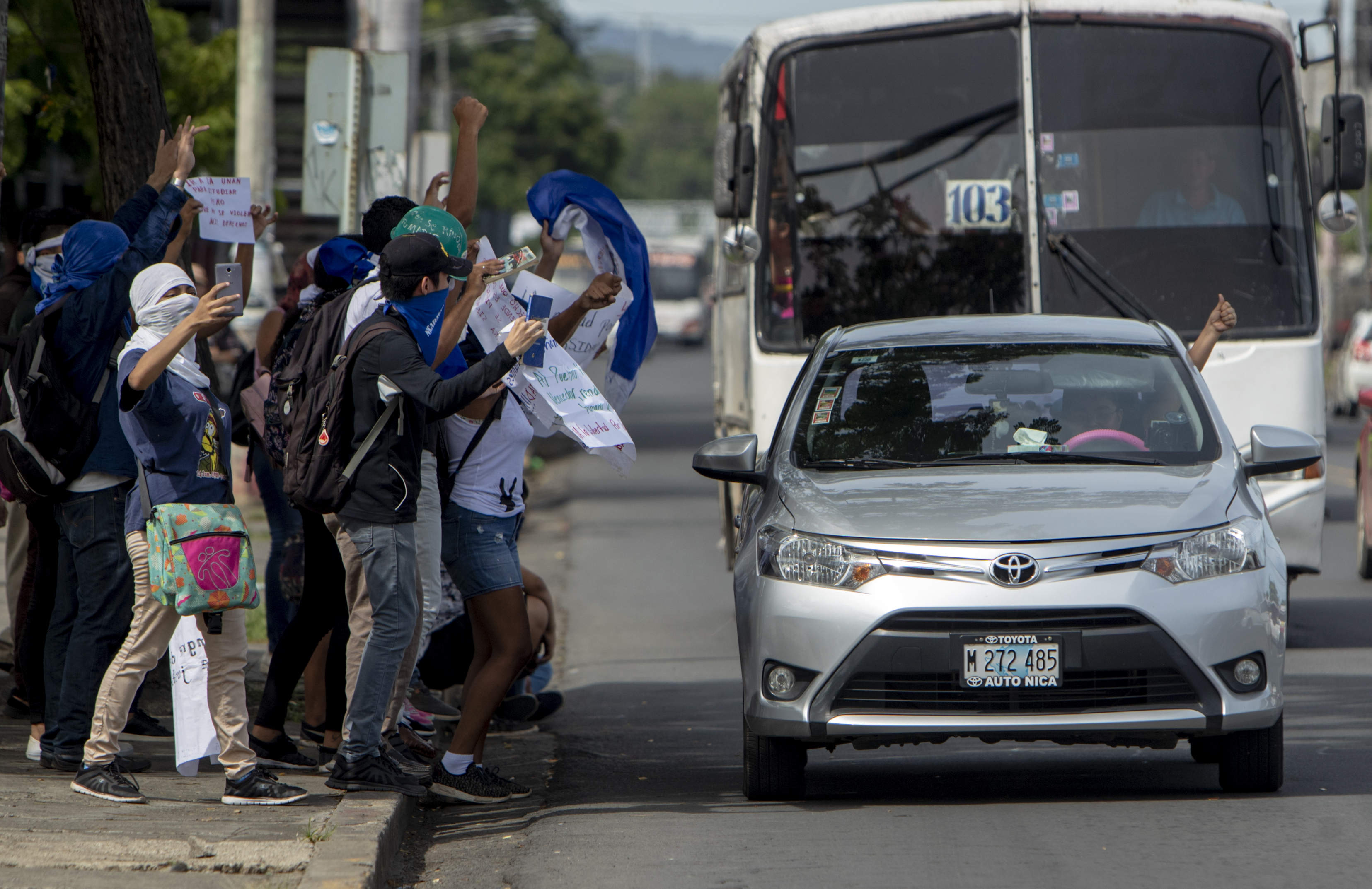 Convocan operación tortuga de vehículos en protesta contra el régimen de Ortega