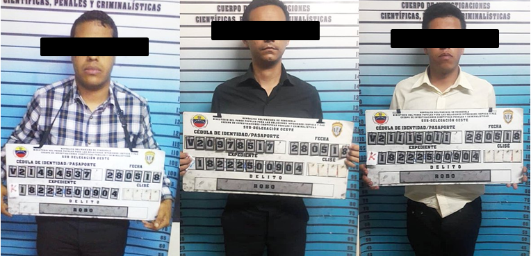 Detenidos cinco funcionarios del Cicpc tras ser acusados de robo