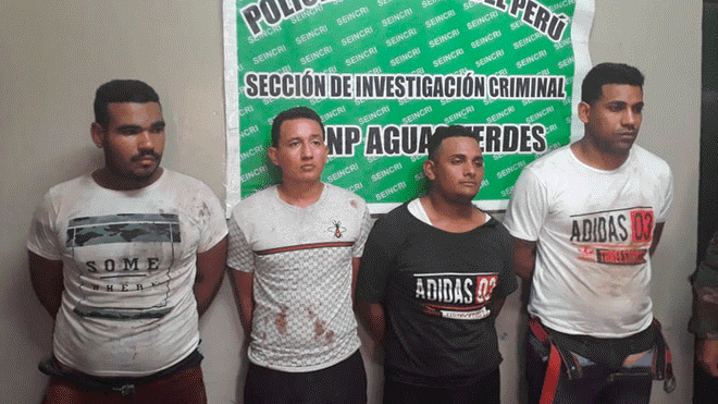 Solicitan prisión preventiva para banda de venezolanos en Perú