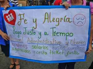 Trabajadores de Fe y Alegría protestan para exigir salarios dignos #3Dic (fotos y video)