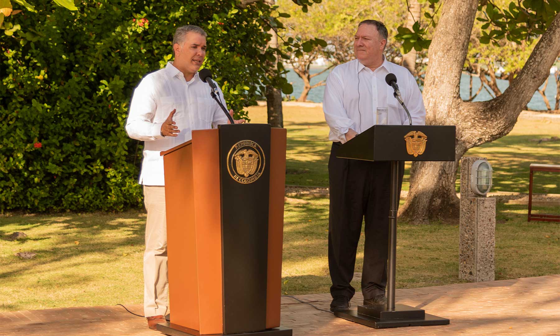 Pompeo y Duque concluyen que todos deben unirse para restaurar la democracia en Venezuela (VIDEO)