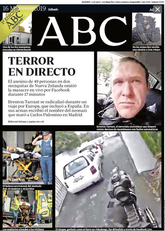 Portadas de la prensa internacional para este sábado 16 de marzo de 2019