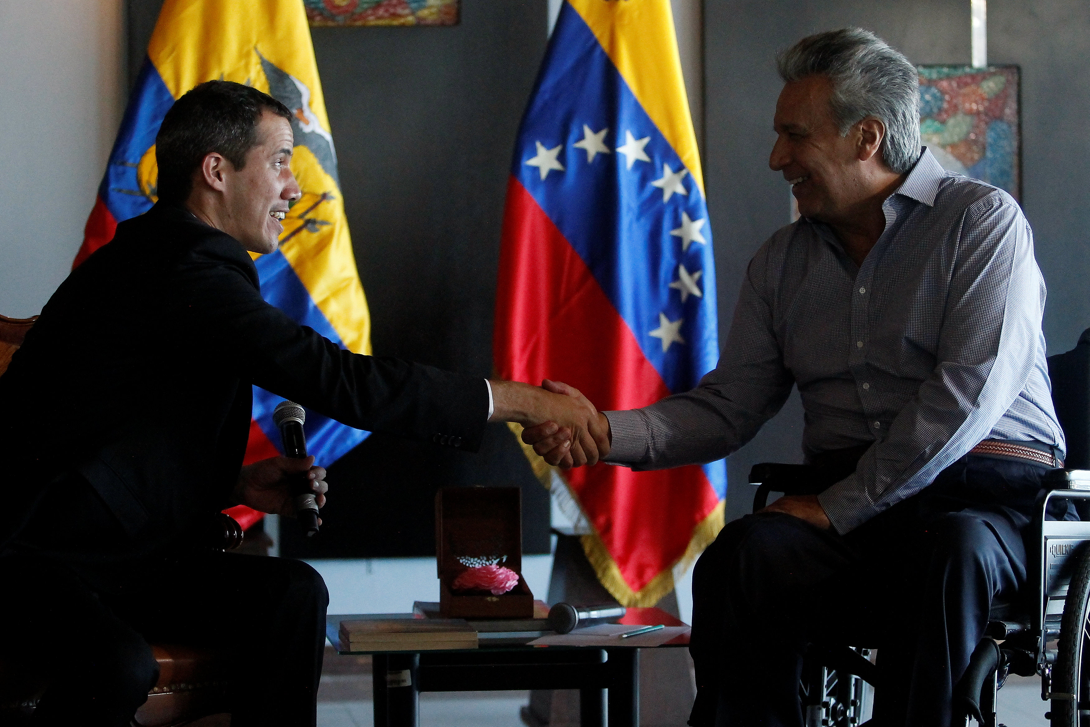 Guaidó articuló medidas con Lenín Moreno para lograr la libertad en Venezuela