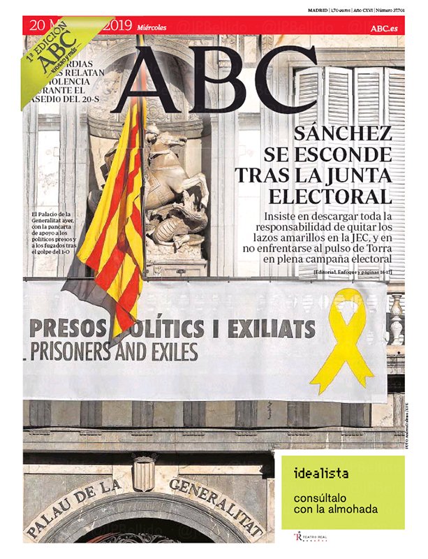 Portadas de la prensa internacional de este miércoles 20 de marzo de 2019