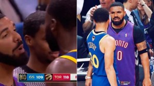 El rapero Drake se encaró con Steph Curry y llamó “basura” a otro jugador en las finales de la NBA (VIDEO)