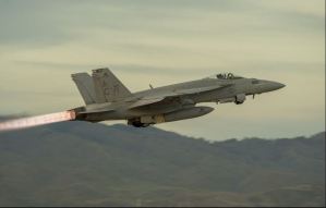 Un caza Súper Hornet de la Marina de EEUU se estrelló en California