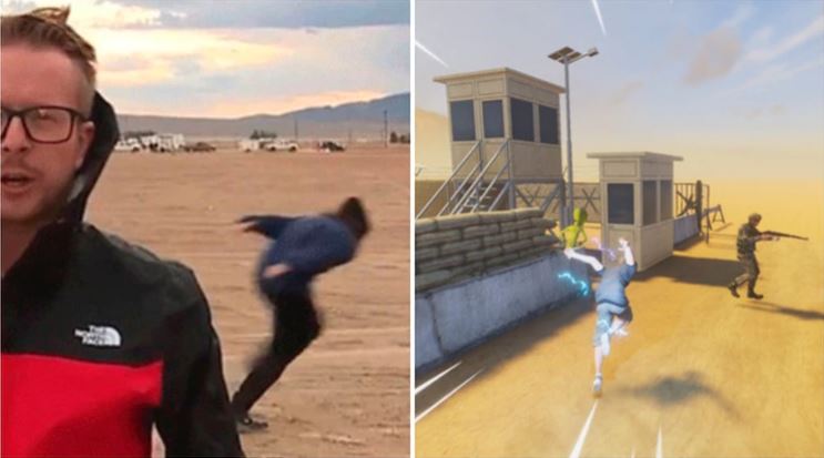 Qué hay detrás del video viral del joven que corre como Naruto en el Área 51