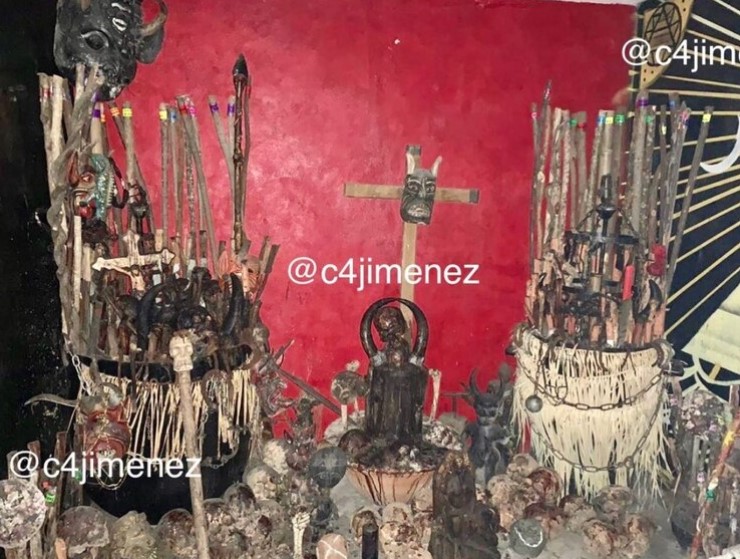 Narcosanterismo y el macabro altar que encontró la policía a integrantes de “La Unión Tepito” (Fotos)
