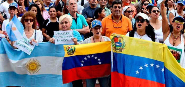 Venezolanos en Argentina respondieron al llamado de Guaidó este #16Nov (Video)