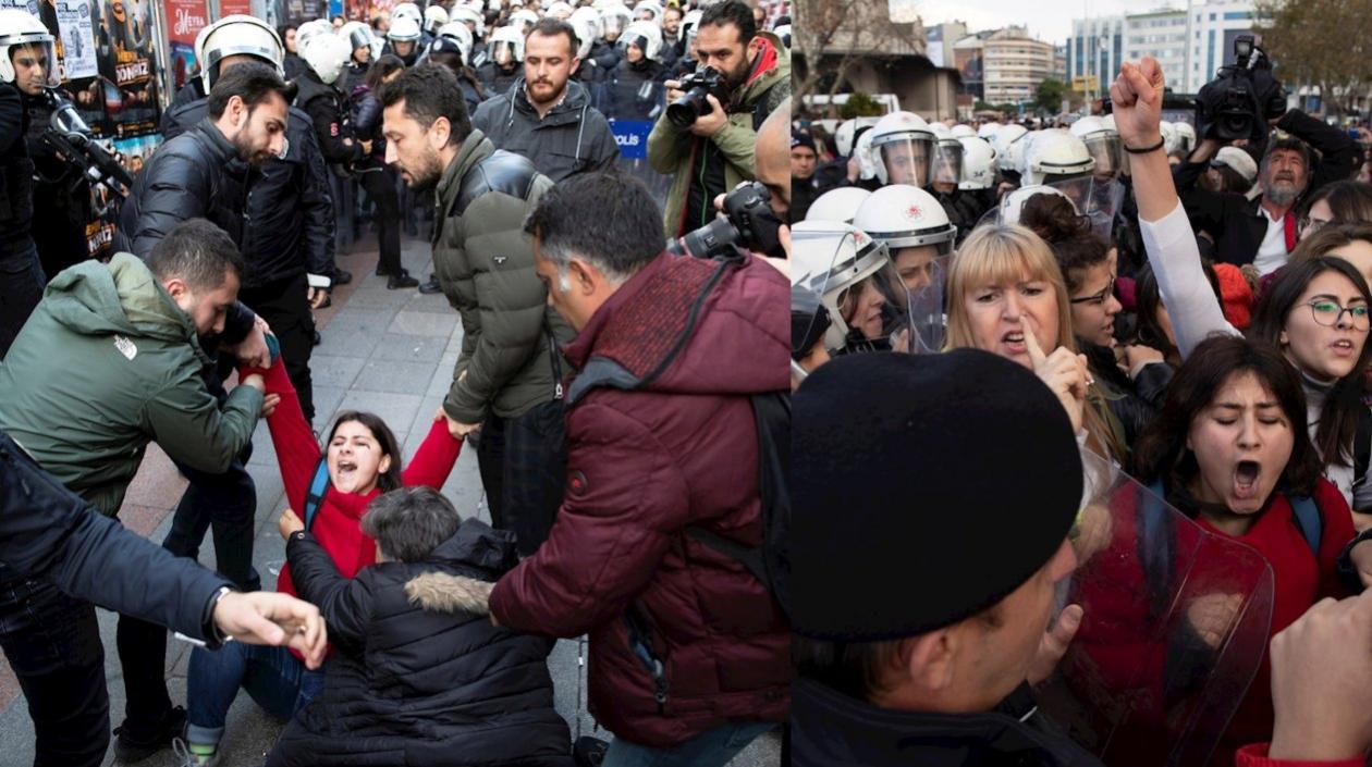 La Policía dispersa una marcha de mujeres que cantaba “Un violador en tu camino” en Estambul