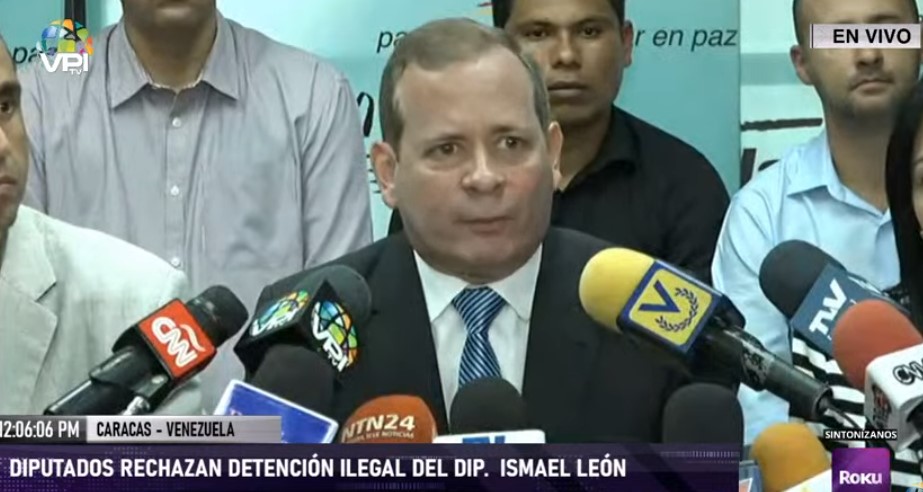 Diputados rechazaron la detención ilegal del parlamentario Ismael León