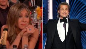 La FOTO detrás de escena de Brad Pitt mirando a Jennifer Aniston en los SAG Awards que se volvió viral