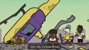 Un corto de dibujos animados caricaturizó la muerte de Kobe Bryant en un accidente de helicóptero en 2016
