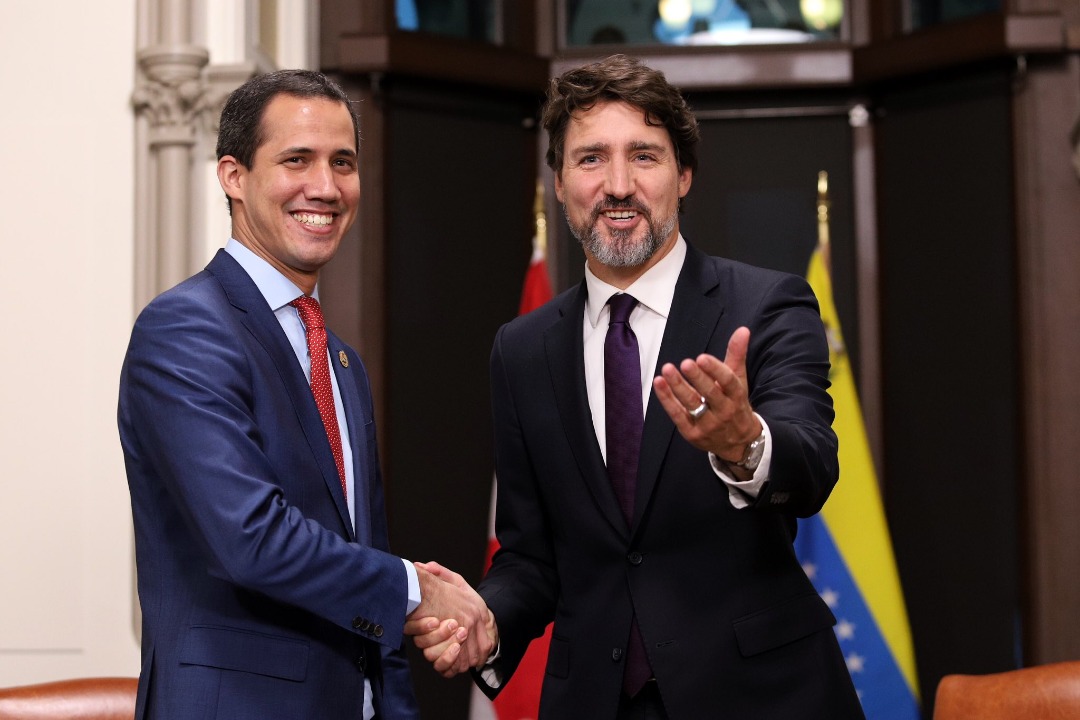 Guaidó enfatizó en la seguridad de la región durante su reunión con Trudeau (Fotos)