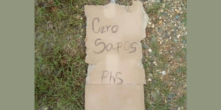 “Cero sapos”: El cartel que dejaron sobre dos cadáveres hallados en los Valles del Tuy (FOTOS)