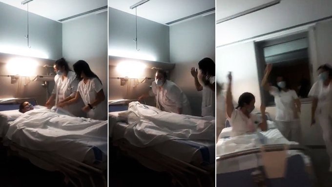Polémica por un video en el que trabajadoras de un hospital de España se burlan de los muertos