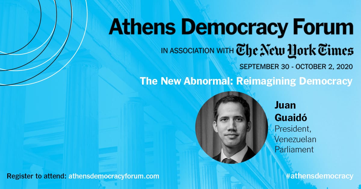 Sigue EN VIVO la participación de Juan Guaidó en el foro “Athens Democracy”