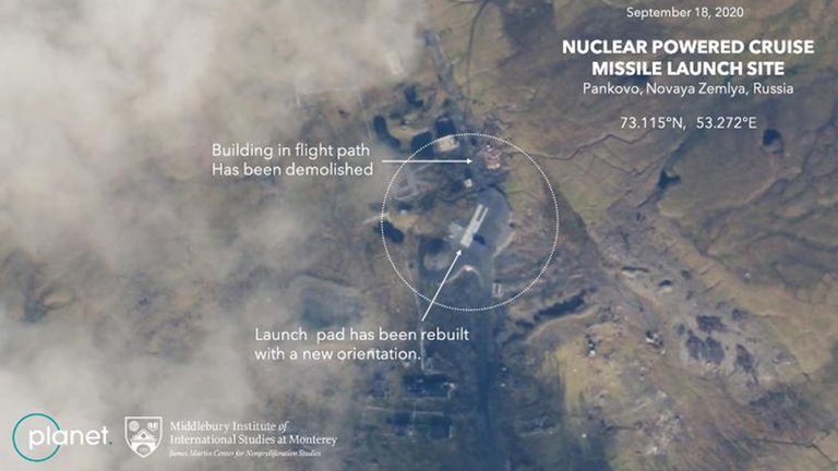 Imágenes satelitales indican que Rusia se alista para probar un nuevo misil de propulsión nuclear