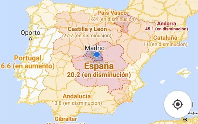 Google Maps muestra la incidencia del Covid-19: Así puedes comprobar cómo de afectada está la región donde vives